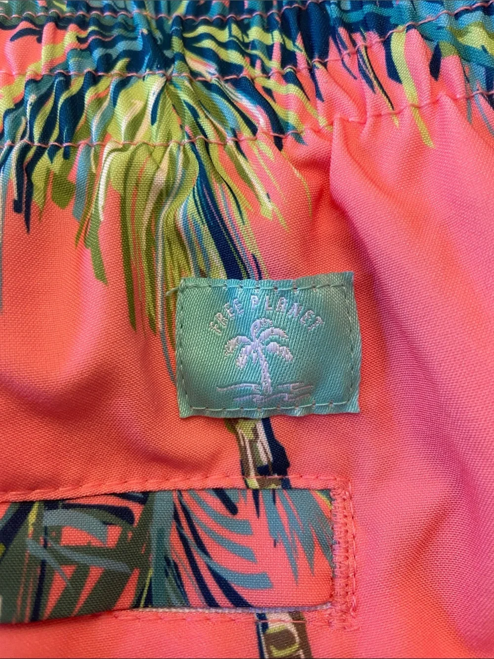 Free‎ Planet Coral Palm Print Swim Trunks XLarge, NWT, Beach, Swimwear, Tropical